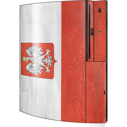 Poland Flag Distressed Playstation 3 & PS3 Skin
